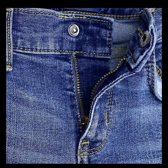 Old Navy Karate Youth Girls 8 Regular Blue Jeans Straight Leg Tapered Ankles - Picture 5 of 11